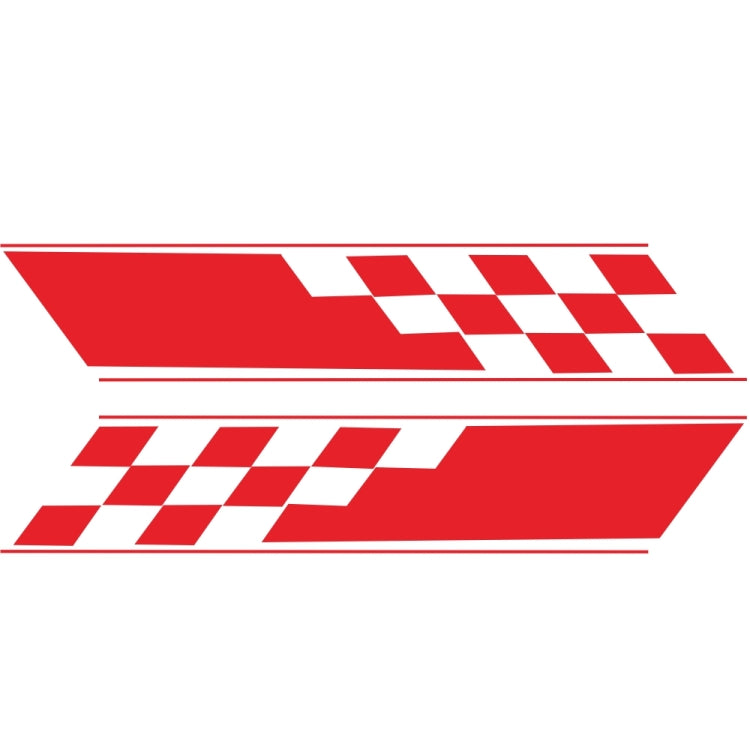 2 PCS/Set D-962 Checkered Flag Pattern Car Modified Decorative Sticker(Red) - Decorative Sticker by PMC Jewellery | Online Shopping South Africa | PMC Jewellery | Buy Now Pay Later Mobicred