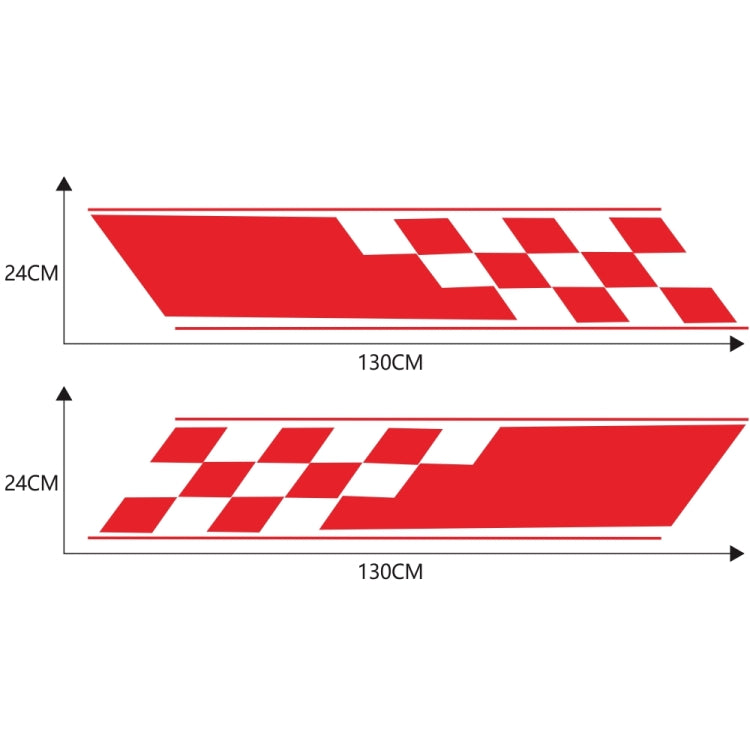 2 PCS/Set D-962 Checkered Flag Pattern Car Modified Decorative Sticker(Red) - Decorative Sticker by PMC Jewellery | Online Shopping South Africa | PMC Jewellery | Buy Now Pay Later Mobicred