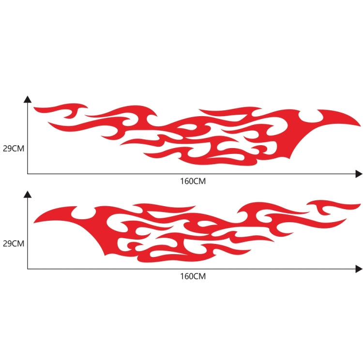 2 PCS/Set D-969 Flame Pattern Car Modified Decorative Sticker(Red) - Decorative Sticker by PMC Jewellery | Online Shopping South Africa | PMC Jewellery | Buy Now Pay Later Mobicred