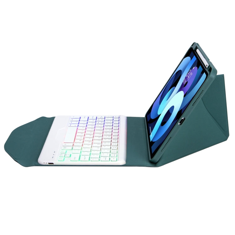 Z11BS Pen Slot Backlight Bluetooth Keyboard Leather Tablet Case For iPad Pro 11 2021/2020/2018(Green) - For iPad Pro by PMC Jewellery | Online Shopping South Africa | PMC Jewellery