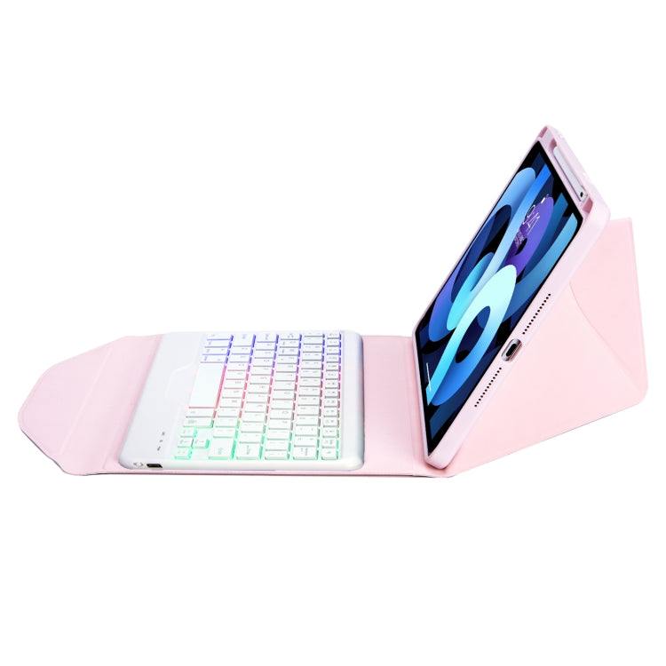 Z102BS Pen Slot Backlight Bluetooth Keyboard Leather Tablet Case For iPad 10.2 2021/2020/2019(Pink) - Universal by PMC Jewellery | Online Shopping South Africa | PMC Jewellery