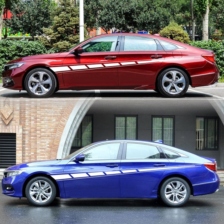 2 PCS/Set D-970 Checkered Flag Pattern Car Modified Decorative Sticker(White) - Decorative Sticker by PMC TechLife | Online Shopping South Africa | PMC TechLife | Buy Now Pay Later Mobicred