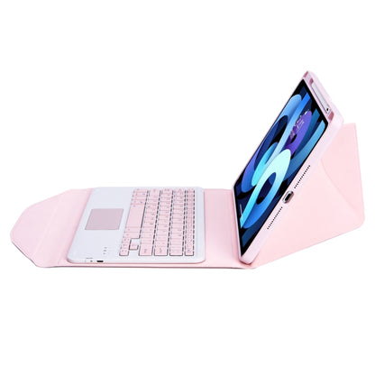 Z098B-A Pen Slot Touchpad Bluetooth Keyboard Leather Tablet Case For iPad Air 10.9 2022/2020(Pink) - For iPad Air by PMC Jewellery | Online Shopping South Africa | PMC Jewellery