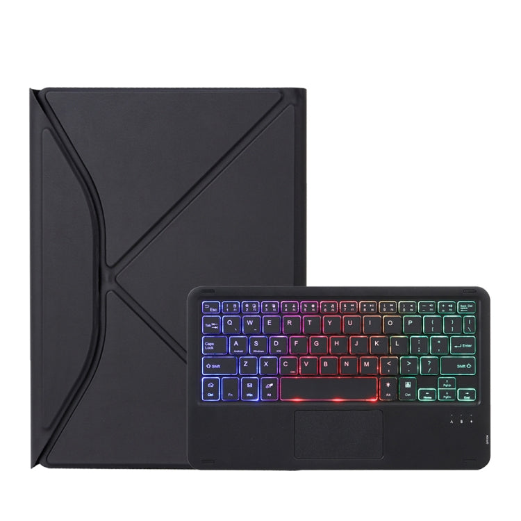 Z102B-AS Pen Slot Touchpad Backlight Bluetooth Keyboard Leather Tablet Case For iPad 10.2 2021/2020/2019(Black) - Universal by PMC Jewellery | Online Shopping South Africa | PMC Jewellery