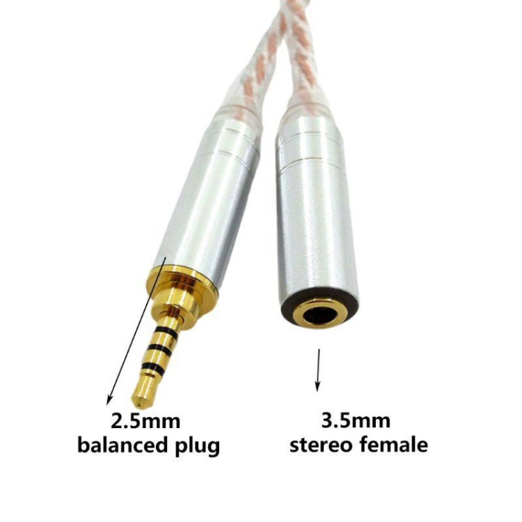 ZS0156 Balanced Inter-conversion Audio Cable(2.5 Balance Male to 3.5 Stereo Female) - Headset Accessories by PMC Jewellery | Online Shopping South Africa | PMC Jewellery | Buy Now Pay Later Mobicred