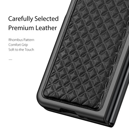 For Samsung Galaxy Z Fold3 5G DUX DUCIS Venice Series Shockproof Genuine Leather Phone Case(Black) - Galaxy Phone Cases by DUX DUCIS | Online Shopping South Africa | PMC Jewellery | Buy Now Pay Later Mobicred