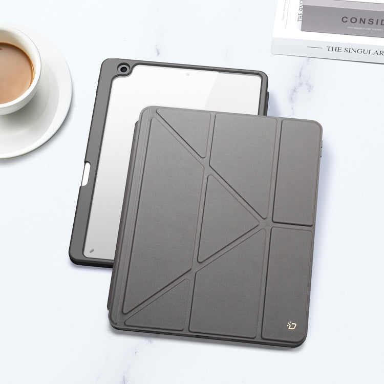 For iPad 10.2 2019/2020/2021 DUX DUCIS Magi Series Shockproof Tablet Case(Grey) - iPad 10.2 Cases by DUX DUCIS | Online Shopping South Africa | PMC Jewellery | Buy Now Pay Later Mobicred