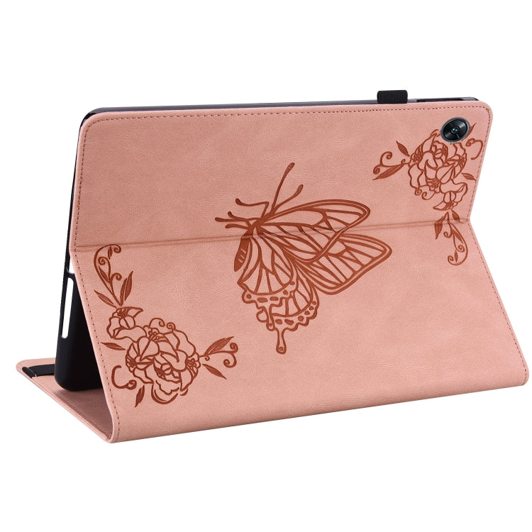 For OPPO Pad Air Butterfly Flower Embossed Leather Tablet Case(Rose Gold) - OPPO by PMC TechLife | Online Shopping South Africa | PMC TechLife | Buy Now Pay Later Mobicred