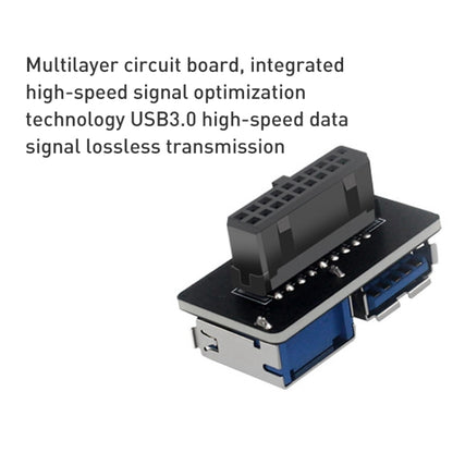 10 PCS 19/20Pin to Dual USB 3.0 Adapter Converter, Model:PH22C - Others by PMC Jewellery | Online Shopping South Africa | PMC Jewellery | Buy Now Pay Later Mobicred