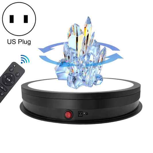 42cm LED Light Electric Rotating Display Stand Turntable, Power Plug:US Plug(Black) -  by PMC Jewellery | Online Shopping South Africa | PMC Jewellery | Buy Now Pay Later Mobicred