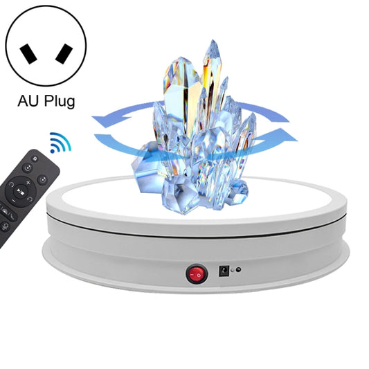 42cm LED Light Electric Rotating Display Stand Turntable, Power Plug:AU Plug(White) -  by PMC Jewellery | Online Shopping South Africa | PMC Jewellery | Buy Now Pay Later Mobicred