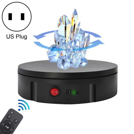 22cm Charging Rotating Display Stand Video Shooting Turntable, Load: 50kg, Power Plug:US Plug(Black) -  by PMC Jewellery | Online Shopping South Africa | PMC Jewellery | Buy Now Pay Later Mobicred