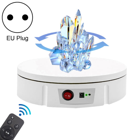 22cm Charging Rotating Display Stand Video Shooting Turntable, Load: 50kg, Power Plug:EU Plug(White) -  by PMC Jewellery | Online Shopping South Africa | PMC Jewellery | Buy Now Pay Later Mobicred