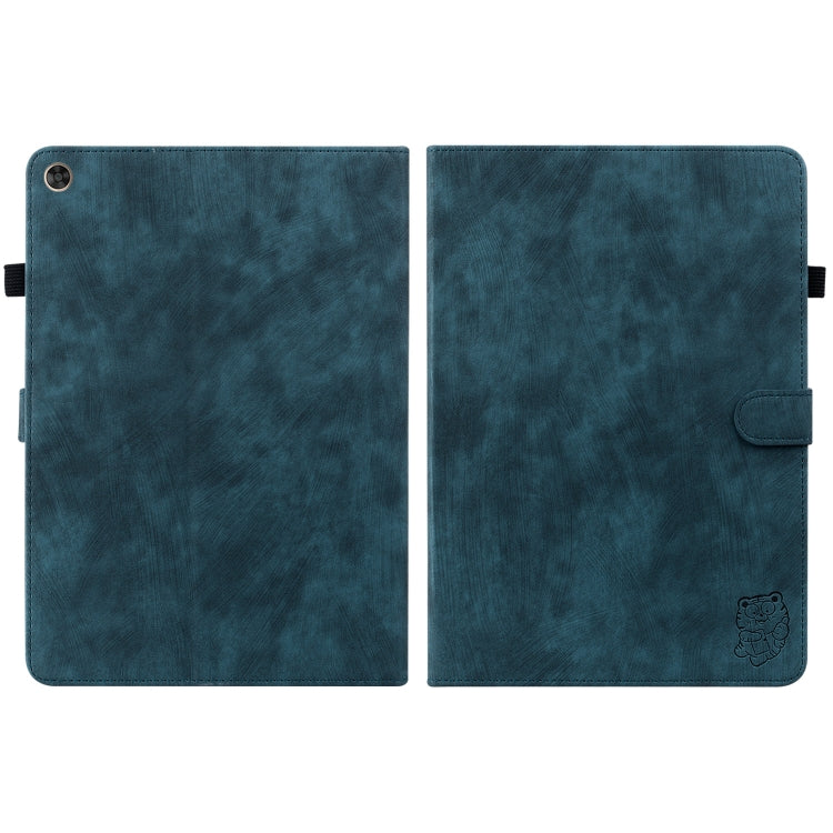 For Huawei MatePad T 10s/Enjoy Tablet 2 Tiger Pattern PU Tablet Case(Dark Blue) - Huawei by PMC TechLife | Online Shopping South Africa | PMC TechLife | Buy Now Pay Later Mobicred