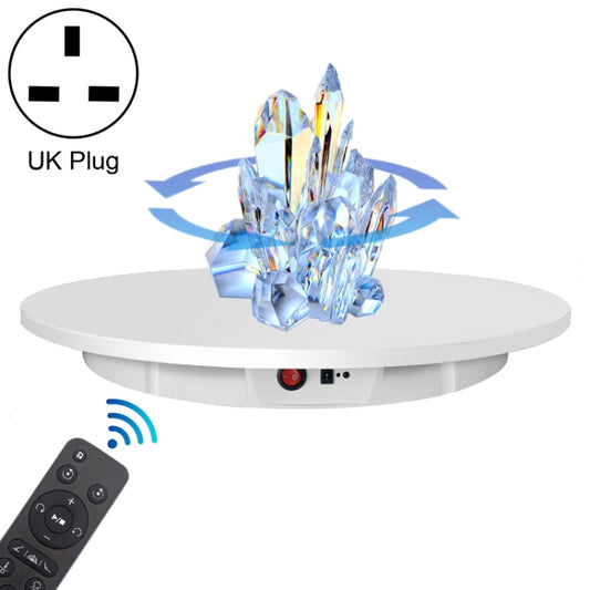 60cm Charging Rotating Display Stand Video Shooting Turntable, Load: 100kg, Power Plug:UK Plug(White) -  by PMC Jewellery | Online Shopping South Africa | PMC Jewellery | Buy Now Pay Later Mobicred