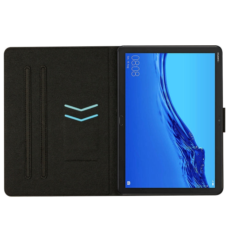 For Huawei MediaPad M5 Lite Marble Pattern Smart Leather Tablet Case(Blue) - Huawei by PMC TechLife | Online Shopping South Africa | PMC TechLife | Buy Now Pay Later Mobicred