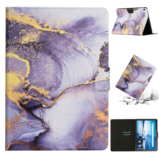 For Lenovo Tab M10 X605F X505 Marble Pattern Smart Leather Tablet Case(Purple) - Lenovo by PMC Jewellery | Online Shopping South Africa | PMC Jewellery | Buy Now Pay Later Mobicred