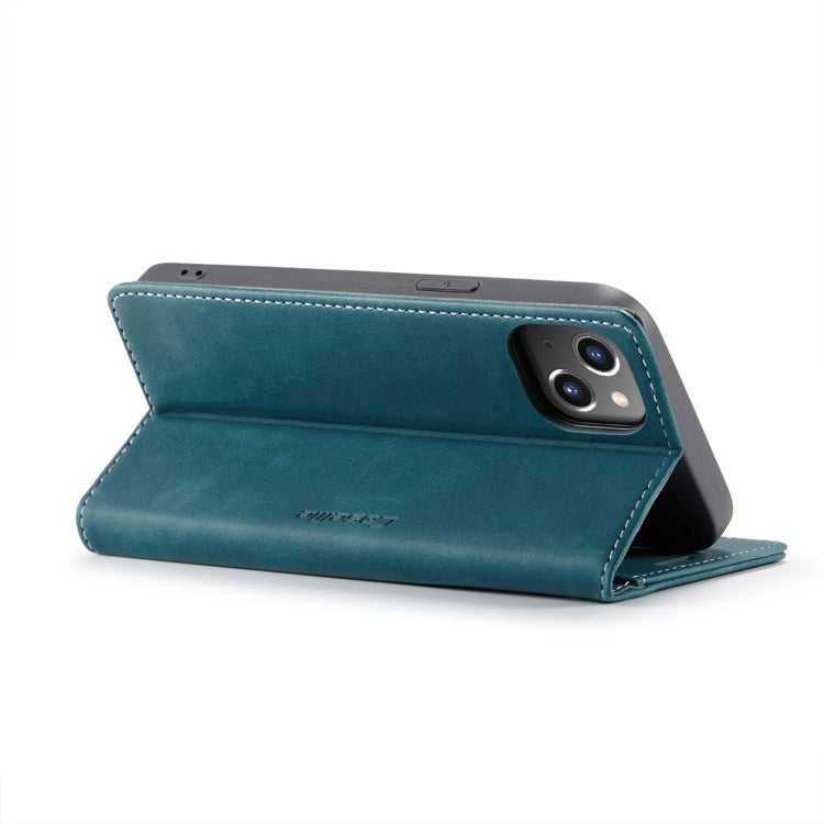 For iPhone 14 Plus CaseMe-013 Multifunctional Retro Frosted Leather Phone Case (Blue) - iPhone 14 Plus Cases by CaseMe | Online Shopping South Africa | PMC Jewellery | Buy Now Pay Later Mobicred