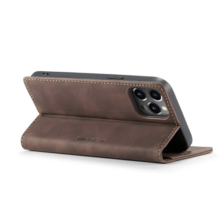 For iPhone 14 Pro Max CaseMe-013 Multifunctional Retro Frosted Leather Phone Case (Coffee) - iPhone 14 Pro Max Cases by CaseMe | Online Shopping South Africa | PMC Jewellery | Buy Now Pay Later Mobicred