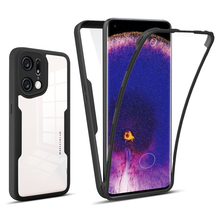 For OPPO Find X5 Pro 360 Degrees Full Coverage Phone Case(Black) - OPPO Cases by PMC TechLife | Online Shopping South Africa | PMC TechLife
