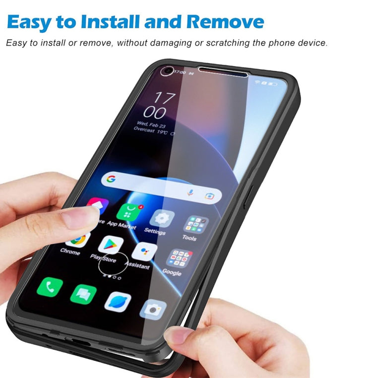 For OPPO Find X5 Pro 360 Degrees Full Coverage Phone Case(Black) - OPPO Cases by PMC TechLife | Online Shopping South Africa | PMC TechLife