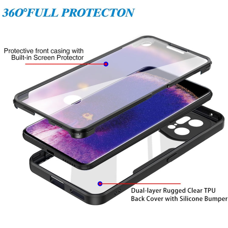 For OPPO Find X5 Pro 360 Degrees Full Coverage Phone Case(Black) - OPPO Cases by PMC TechLife | Online Shopping South Africa | PMC TechLife