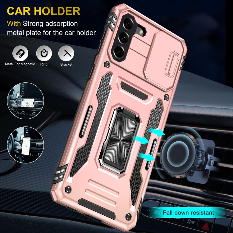 For Samsung Galaxy S21 5G Armor PC + TPU Camera Shield Phone Case(Rose Gold) - Galaxy S21 5G Cases by PMC Jewellery | Online Shopping South Africa | PMC Jewellery