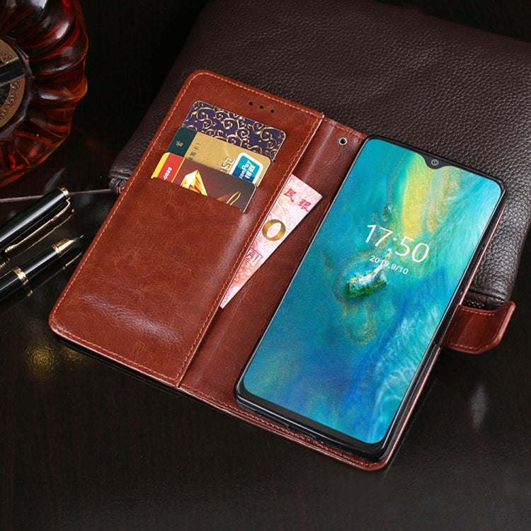 For Cubot P30 idewei Crazy Horse Texture Horizontal Flip Leather Case with Holder & Card Slots & Wallet(Brown) - More Brand by idewei | Online Shopping South Africa | PMC Jewellery | Buy Now Pay Later Mobicred