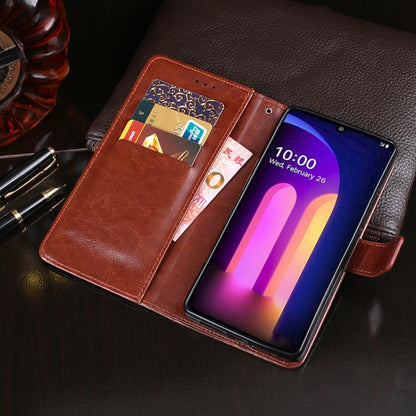 For LG V60 ThinQ idewei Crazy Horse Texture Horizontal Flip Leather Case with Holder & Card Slots & Wallet(Brown) - LG by idewei | Online Shopping South Africa | PMC Jewellery | Buy Now Pay Later Mobicred