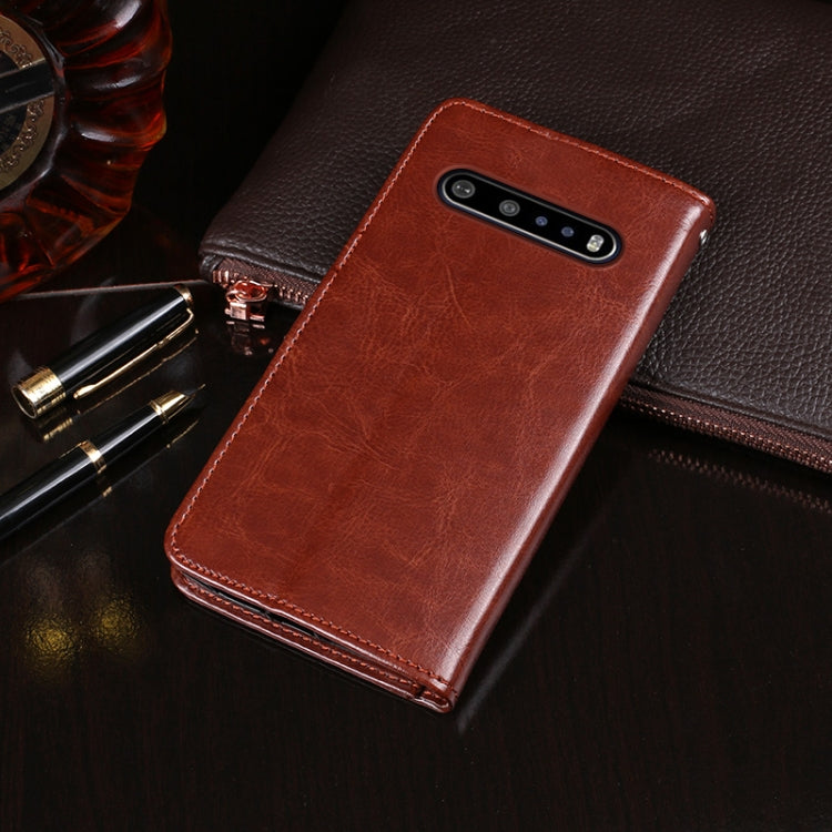 For LG V60 ThinQ idewei Crazy Horse Texture Horizontal Flip Leather Case with Holder & Card Slots & Wallet(Rose Red) - LG by idewei | Online Shopping South Africa | PMC Jewellery | Buy Now Pay Later Mobicred