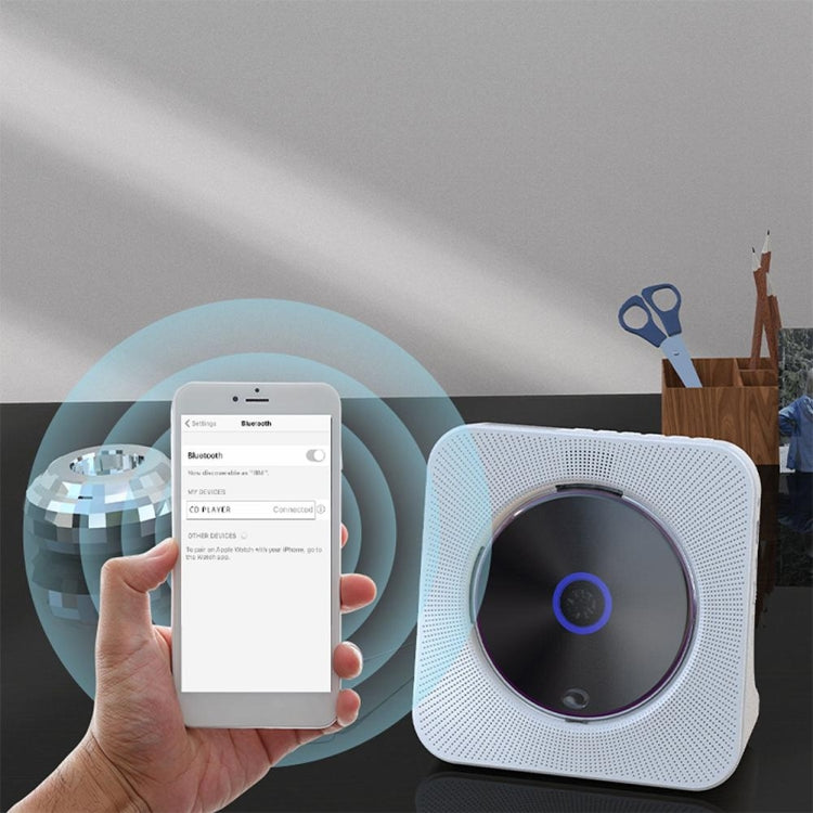 Kecag KC-806 2A Retro Bluetooth Music Disc Album CD Player, Specification:Plug-in Version(White) - free shipping - PMC Jewellery - Order now!