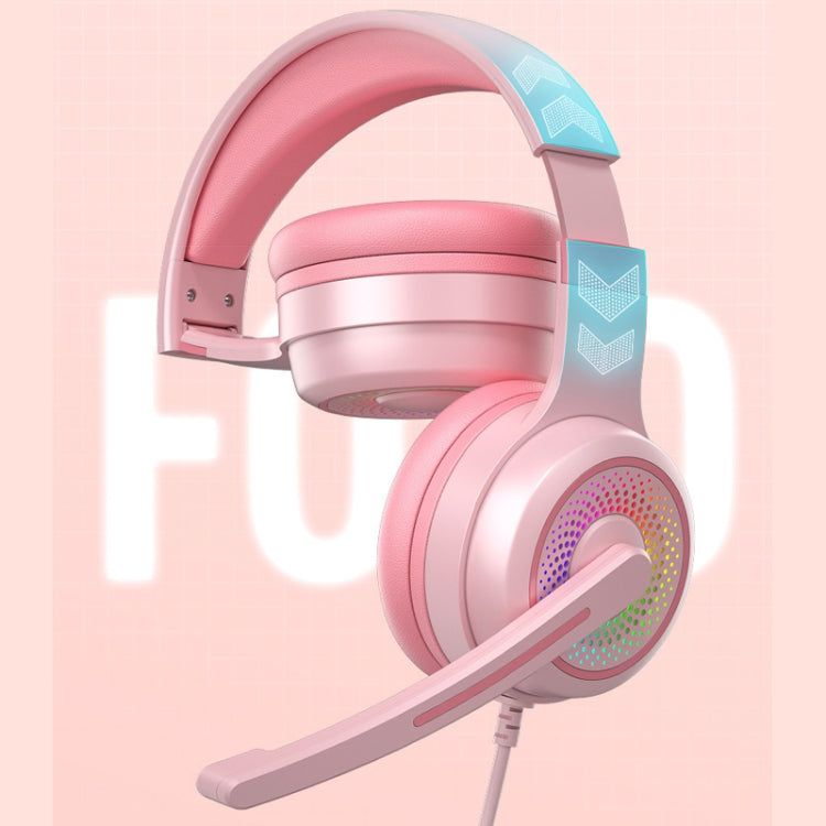 Y20 LED Bass Stereo PC Wired Gaming Headset with Microphone(Pink) - Multimedia Headset by PMC Jewellery | Online Shopping South Africa | PMC Jewellery | Buy Now Pay Later Mobicred