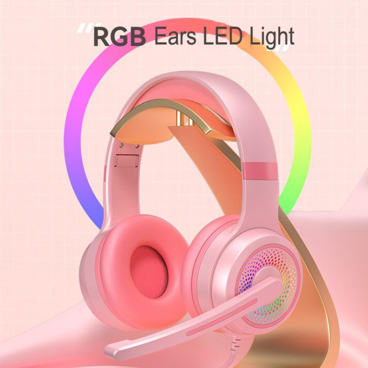 Y20 LED Bass Stereo PC Wired Gaming Headset with Microphone(Pink) - Multimedia Headset by PMC Jewellery | Online Shopping South Africa | PMC Jewellery | Buy Now Pay Later Mobicred