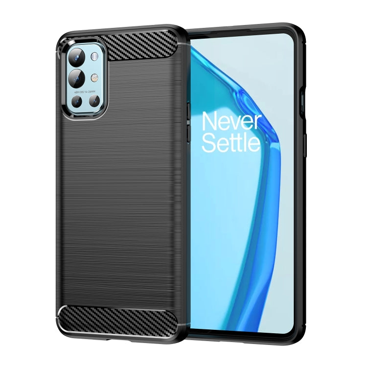 For OnePlus 9R Brushed Texture Carbon Fiber TPU Phone Case(Black) - OnePlus Cases by PMC Jewellery | Online Shopping South Africa | PMC Jewellery