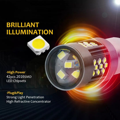 1 Pair 1156 12V 7W Continuous Car LED Fog Light(Lime Light) - Fog / Driving Lights by PMC Jewellery | Online Shopping South Africa | PMC Jewellery | Buy Now Pay Later Mobicred