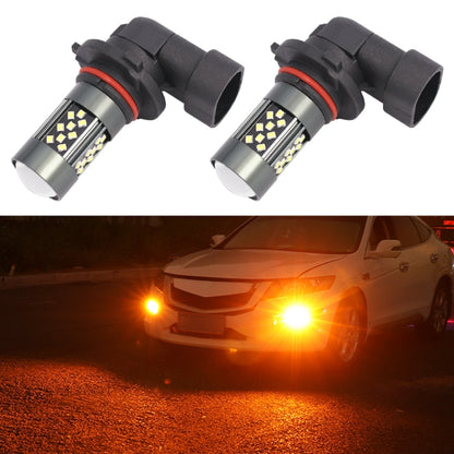 1 Pair 9006 12V 7W Continuous Car LED Fog Light(Orange Light) - Fog / Driving Lights by PMC Jewellery | Online Shopping South Africa | PMC Jewellery | Buy Now Pay Later Mobicred