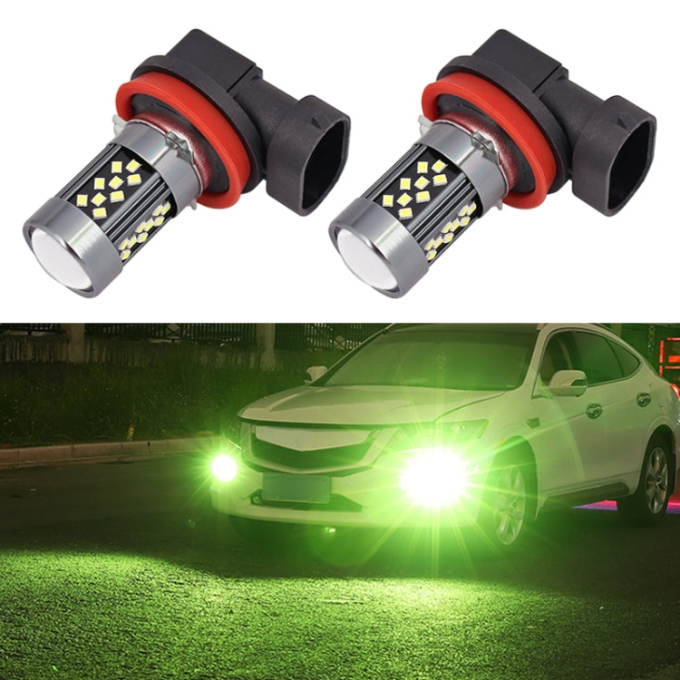 1 Pair H11 12V 7W Strobe Car LED Fog Light(Lime Light) - Fog / Driving Lights by PMC Jewellery | Online Shopping South Africa | PMC Jewellery | Buy Now Pay Later Mobicred