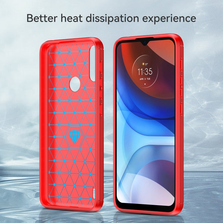 For Lenovo K13 Brushed Texture Carbon Fiber TPU Phone Case(Red) - Lenovo by PMC Jewellery | Online Shopping South Africa | PMC Jewellery