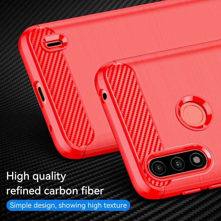 For Lenovo K13 Brushed Texture Carbon Fiber TPU Phone Case(Red) - Lenovo by PMC Jewellery | Online Shopping South Africa | PMC Jewellery