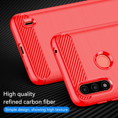 For Lenovo K13 Brushed Texture Carbon Fiber TPU Phone Case(Red) - Lenovo by PMC Jewellery | Online Shopping South Africa | PMC Jewellery