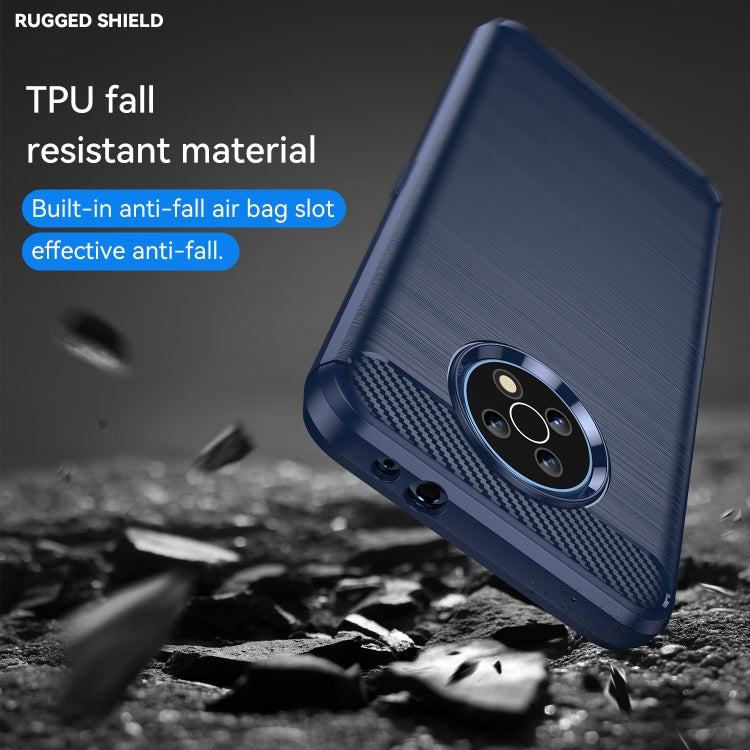 For Nokia G50 Brushed Texture Carbon Fiber TPU Phone Case(Blue) - Nokia Cases by PMC TechLife | Online Shopping South Africa | PMC TechLife | Buy Now Pay Later Mobicred