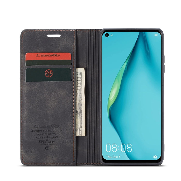 For Huawei P40 Lite CaseMe-013 Multifunctional Horizontal Flip Leather Case with Card Slot & Holder & Wallet(Black) - Huawei Cases by CaseMe | Online Shopping South Africa | PMC Jewellery | Buy Now Pay Later Mobicred