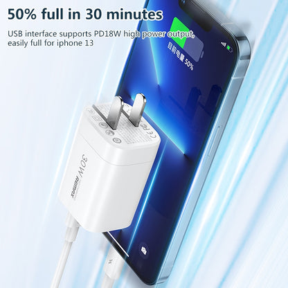 REMAX RP-U6 Magic Speed Series 30W USB+USB-C / Type-C Foldable Fast Charger, Specification:UK Plug(White) - USB Charger by REMAX | Online Shopping South Africa | PMC Jewellery | Buy Now Pay Later Mobicred