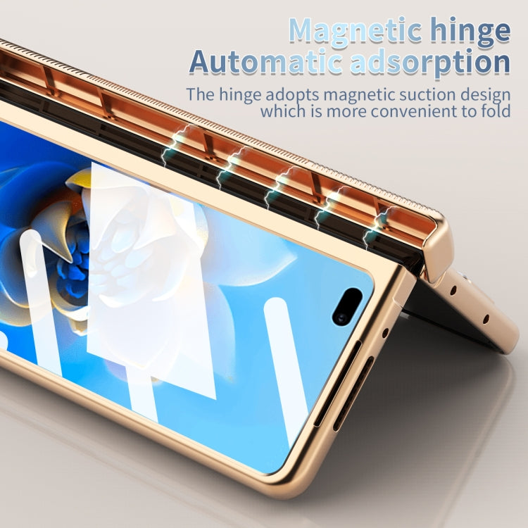 For Huawei Mate X2 Electroplating Hinged Folding Phone Case with S Pen Fold Edtion(Gold) - Huawei Cases by PMC TechLife | Online Shopping South Africa | PMC TechLife | Buy Now Pay Later Mobicred