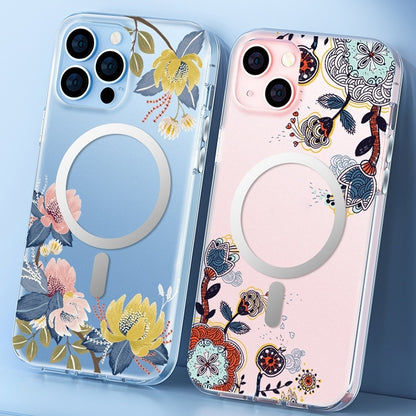 For iPhone 14 Flower Frosted MagSafe Phone Case (Gypsophila) - iPhone 14 Cases by PMC Jewellery | Online Shopping South Africa | PMC Jewellery