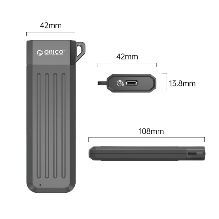ORICO MM2C3-GY USB3.1 Gen1 Type-C 6Gbps M.2 SATA SSD Enclosure(Grey) - free shipping - PMC Jewellery - Order now!