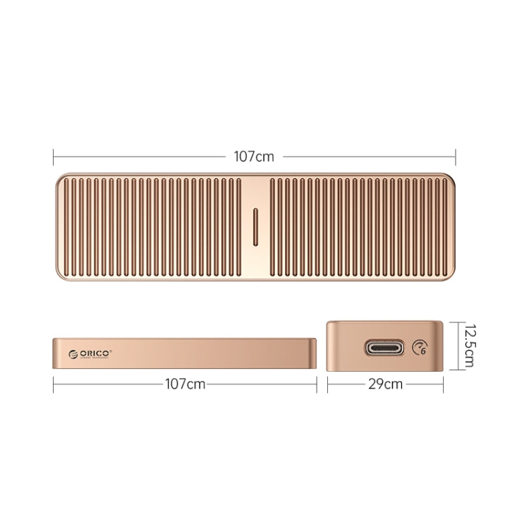ORICO M221C3-RG M.2 NGFF 6Gbps SSD Enclosure(Gold) - free shipping - PMC Jewellery - Order now!