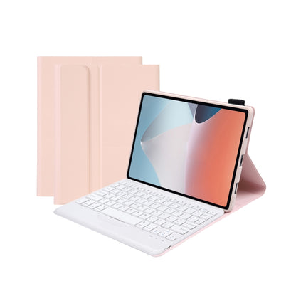 OP12-B Lambskin Texture Ultra-thin Bluetooth Keyboard Leather Case For OPPO Pad Air 10.4 inch(Pink) - Others Keyboard by PMC Jewellery | Online Shopping South Africa | PMC Jewellery