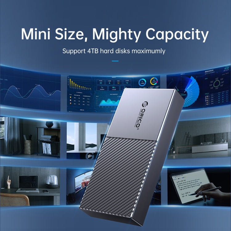 ORICO FV09C3-G2-GY 10Gbps USB3.2 Gen2 Type-C M.2 NVMe/NGFF(SATA) Dual Protocol SSD Enclosure(Grey) - HDD Enclosure by ORICO | Online Shopping South Africa | PMC TechLife