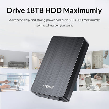 ORICO HM25U3 2.5 inch USB3.0 Micro-B Hard Drive Enclosure, Plug:EU Plug(Black) - HDD Enclosure by ORICO | Online Shopping South Africa | PMC Jewellery | Buy Now Pay Later Mobicred